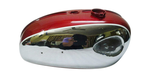 BSA A65 Thunderbolt,Lightning, Royal Star Cherry Painted Chrome Gas Fuel Tank