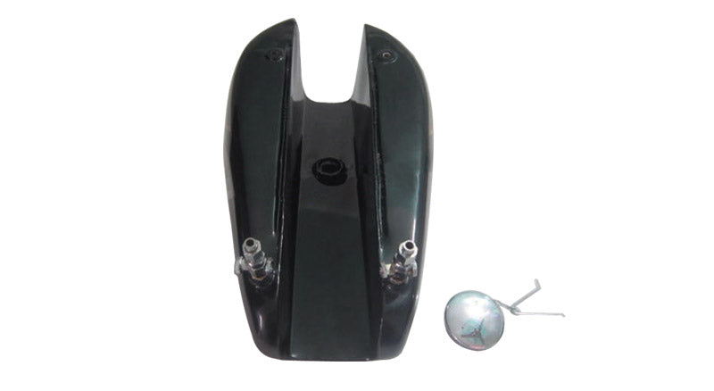 New Triumph T140 Black Painted Fuel Tank (Reproduction) With Chrome Cap and Tap