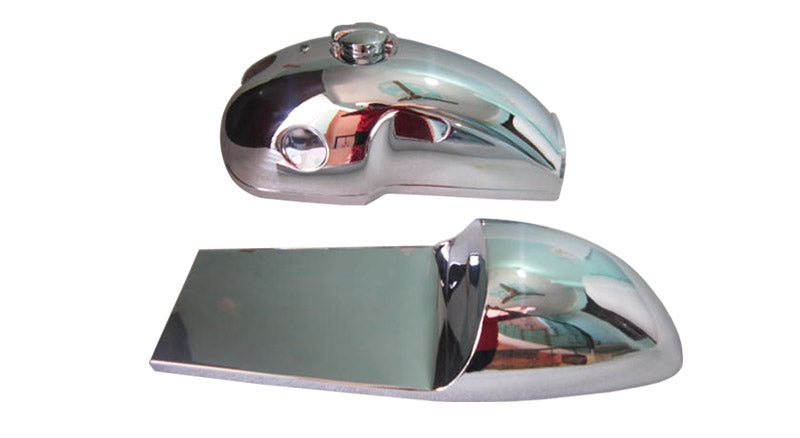Benelli Mojave Cafe Racer 260 360 Chrome Petrol Tank Seat Hood With Monza Cap