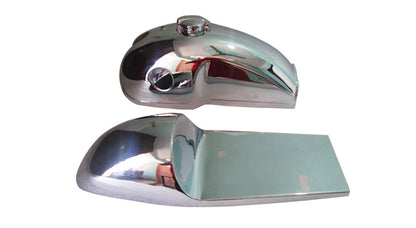 Benelli Mojave Cafe Racer 260 360 Chrome Petrol Tank Seat Hood With Monza Cap