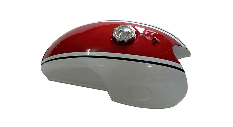 Benelli Mojave Cafe Racer 260 360 Petrol Fuel Tank - White Red Paint