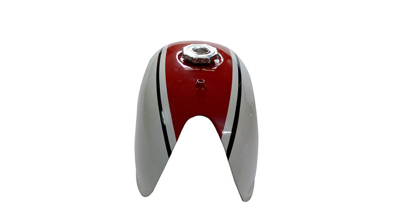 Benelli Mojave Cafe Racer 260 360 Petrol Fuel Tank - White Red Paint