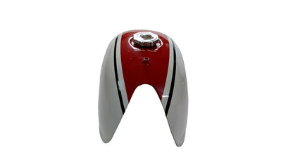 Benelli Mojave Cafe Racer 260 360 Petrol Fuel Tank - White Red Paint