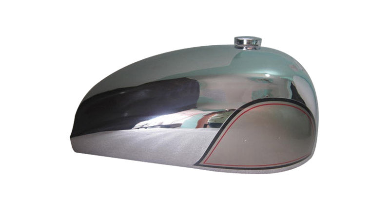 Norton Dominator Model 88 99 Wideline Chrome & Silver Painted Fuel Tank With Cap