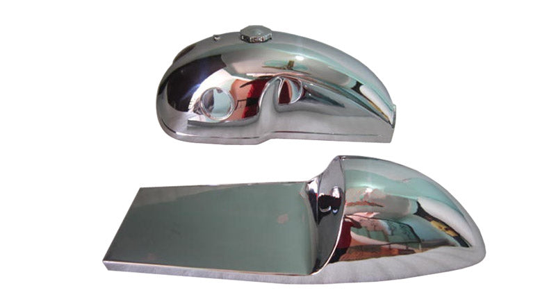Benelli Mojave Cafe Racer 260 360 Chrome Petrol Tank Seat Hood With Cap & Tap