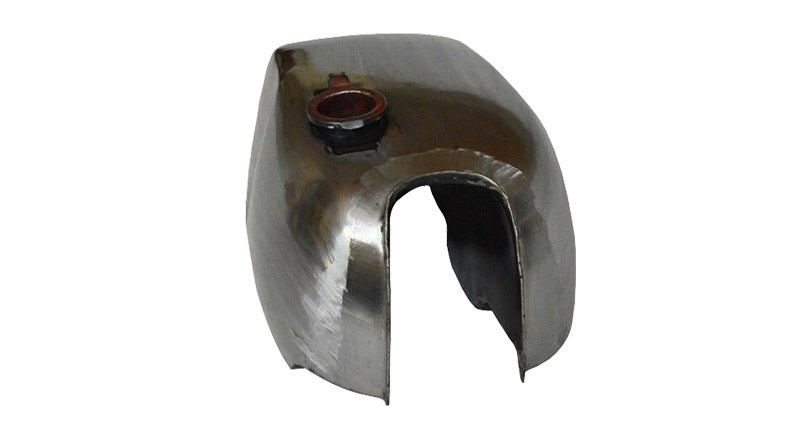 New Norton Commando Roadster Raw Steel Petrol Tank + Petrol Tank Cap & Taps