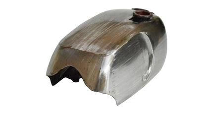 New Norton Commando Roadster Raw Steel Petrol Tank + Petrol Tank Cap & Taps