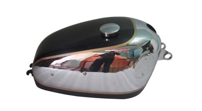 New Velocette Venom Chrome And Black Painted Fuel Petrol Tank With Cap And Tap