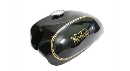 Norton Commando 750 850 Interstate Black Steel Fuel Gas Tank + Cap