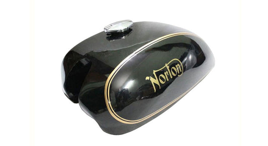 Norton Commando 750 850 Interstate Black Steel Fuel Gas Tank + Cap