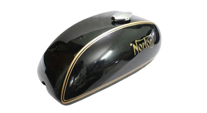 Norton Commando 750 850 Interstate Black Steel Fuel Gas Tank + Cap