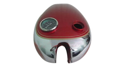 New BSA C10 C11 Cherry Painted Chromed Gas Petrol Tank With Replica Smith Speedo