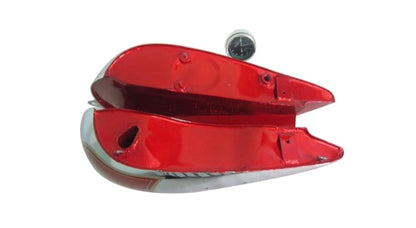 New BSA C10 C11 Cherry Painted Chromed Gas Petrol Tank With Replica Smith Speedo