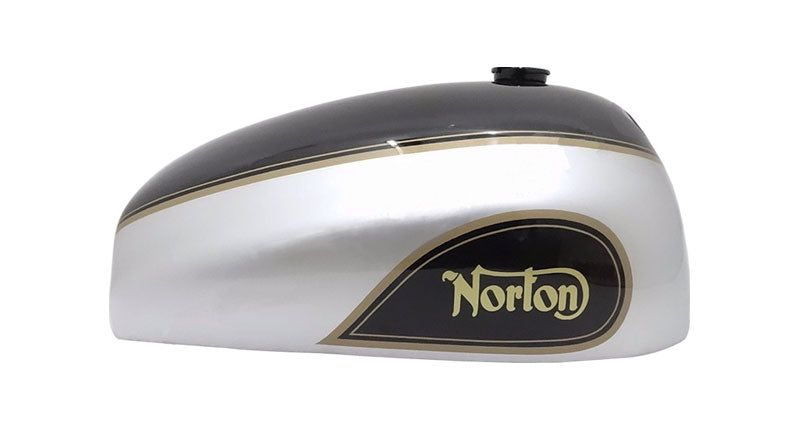 Norton Dominator Model 88 99 Wideline Black & Silver Painted Petrol Tank Vintage
