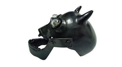 New Royal Enfield Chopper Bobberr Skull Headlight Black  With Light in Eyes