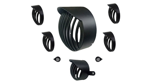 Royal Enfield Classic 350cc 500cc Head Light Cover Grill Set With Peak