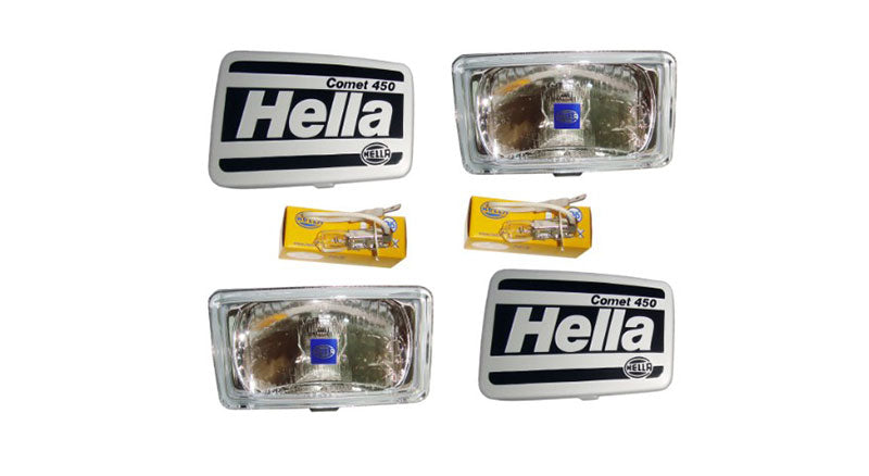 Pair Of Hella Comet 450 Spotlight 12v H3 White For Jeep, Trucks, 4x4, Vans