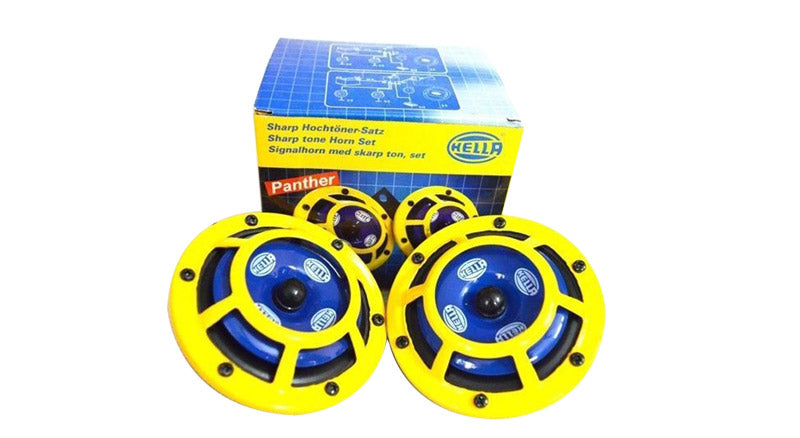 New Hella Twin Supertone Horn Kit 003399801 Real Hella Yellow Horns