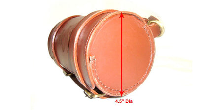 AJS Bike Genuine Tan Leather Roll Bag