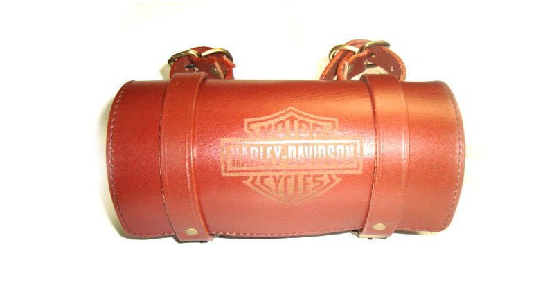 Harley Davidson Pure Leather Tool Roll Bag - Tan