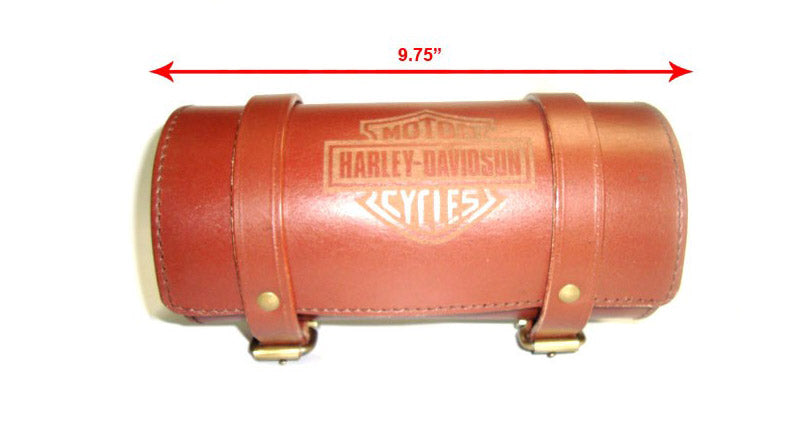 Harley Davidson Pure Leather Tool Roll Bag - Tan