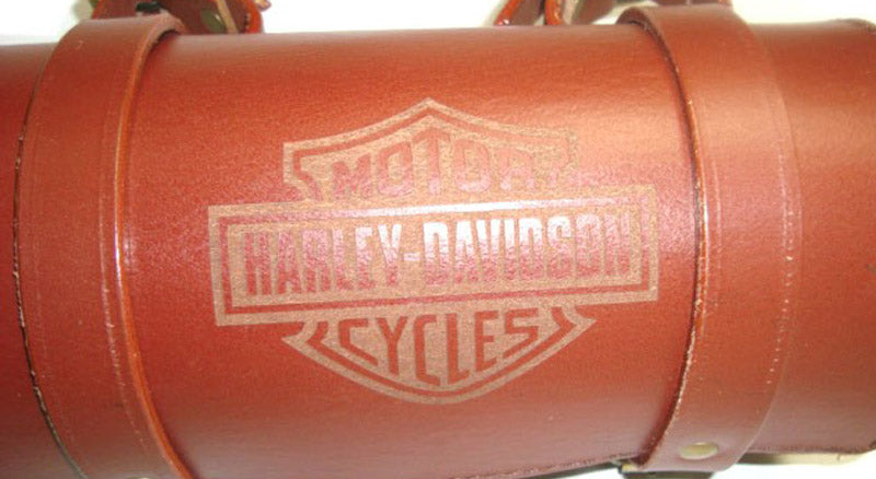 Harley Davidson Pure Leather Tool Roll Bag - Tan