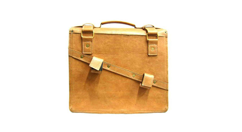 New Royal Enfield Pair Of Camel Coloured Leather Saddlebags