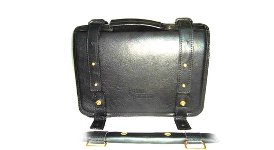 Royal Enfield Set Of Saddle Bag Black Genuine Leather