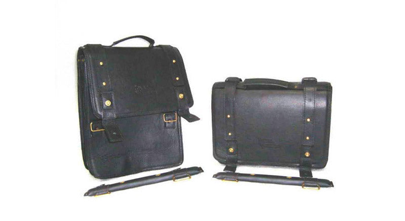 Royal Enfield Set Of Saddle Bag Black Genuine Leather