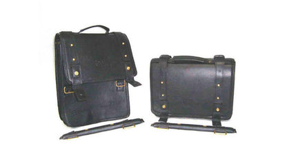 Royal Enfield Set Of Saddle Bag Black Genuine Leather