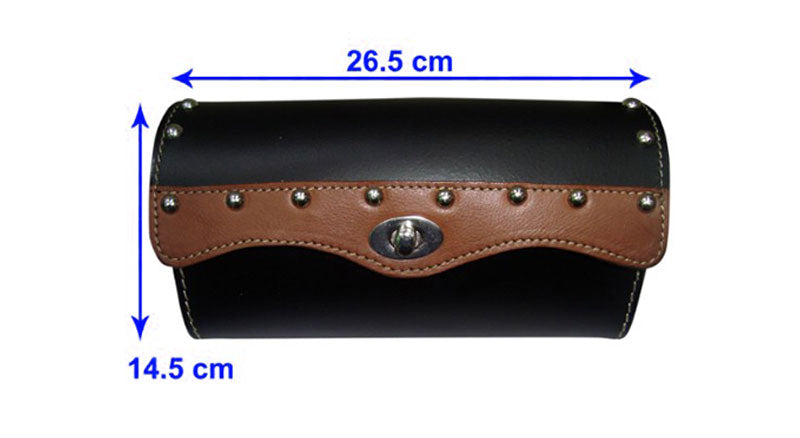 Handcrafted Black & Brown Leather Universal Tool Bag/Tool Roll