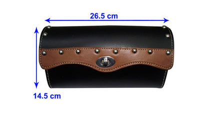 Handcrafted Black & Brown Leather Universal Tool Bag/Tool Roll