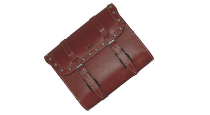 Royal Enfield Brown Color Saddle Bag With Fitting Strips