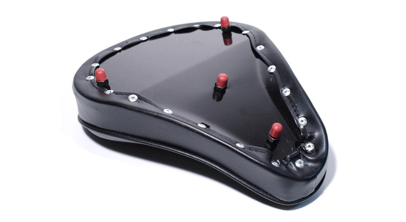 Flames Solo Seat Flat Small For Harley Chopper Bobber Universal