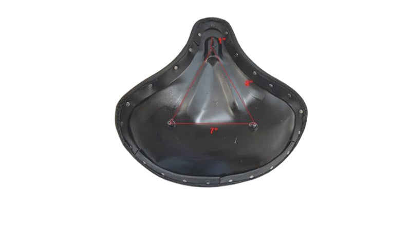 New 16" Harley Chopper Classic Police Seat Skirted Black With Springs