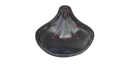 New 16" Harley Chopper Classic Police Seat Skirted Black With Springs