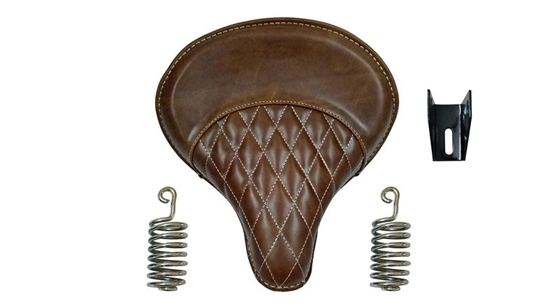 Royal Enfield 350cc & 500cc Classic Leather Brown Color Seat With Spring