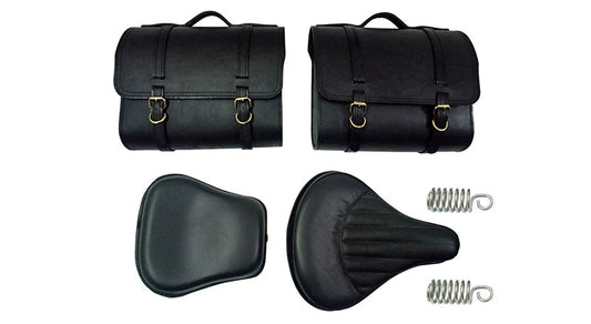 Royal Enfield 350cc 500cc Classic Bike Front and Rear Seats With Saddle Bags