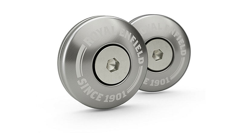 Royal Enfield GT Continental & Interceptor 650 Machined Bar End Finisher Kit Silver