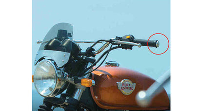 Royal Enfield GT Continental & Interceptor 650 Machined Bar End Finisher Kit Silver