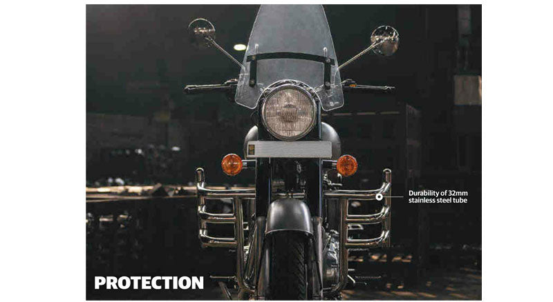 Genuine Royal Enfield Classic Bullet Electra Air Fly Engine Guard Black