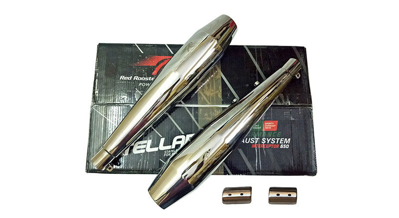 Royal Enfield Interceptor 650cc S S Red Rooster Exhaust Muffler Silencer