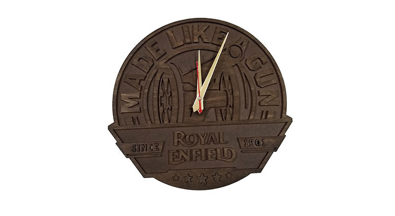 Genuine Royal Enfield Made Like A Gun Design Wall Clock Watch
