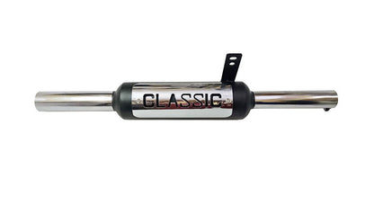 Royal Enfield Classic 350cc 500cc Black & Chrome Exhaust Silencer