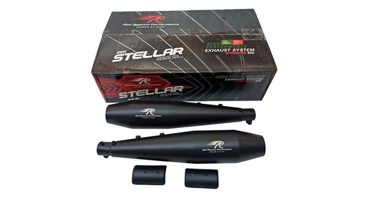 Royal Enfield GT Continental 650 Red Rooster Exhaust Silencer Black