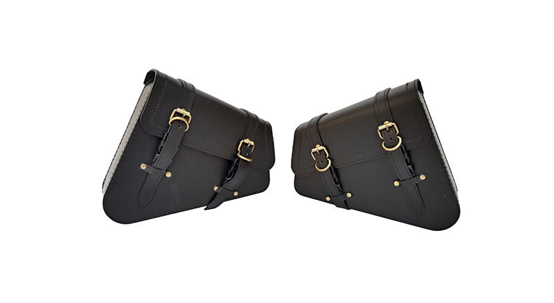 Royal Enfield GT Continental 650 Pannier Bags Pair & Mounting Rails Black