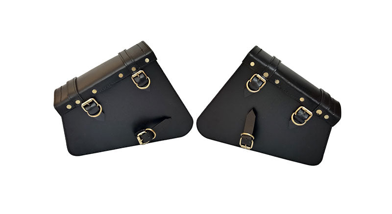 Royal Enfield Interceptor 650 Pannier Bags Pair With Mounting Rails Black