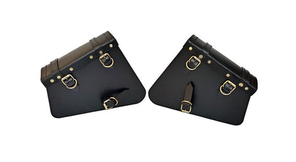 Royal Enfield Interceptor 650 Pannier Bags Pair With Mounting Rails Chrome