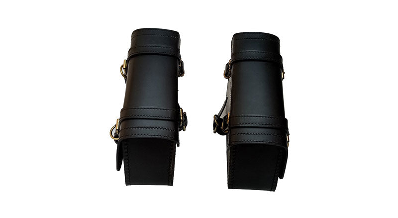 Royal Enfield Interceptor 650 Pannier Bags Pair With Mounting Rails Black