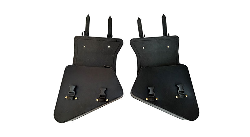 Royal Enfield Interceptor 650 Pannier Bags Pair With Mounting Rails Chrome